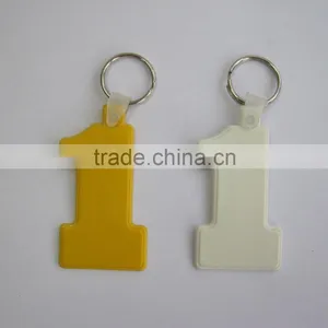 HEYU Plastic Soft Pvc Rectangular Soft Rubber Key Tag With Keychain thumbnail-3
