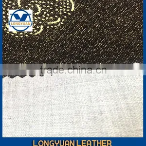 Shiny Artificial Leather Woven Back Glitter pu Leather for Shoes thumbnail-1
