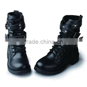 Autumn Fashion Women Motorcycle Boots Ladies Vintage Rivet Combat Army Punk Goth Ankle Shoes Biker Leather Women Boots thumbnail-1