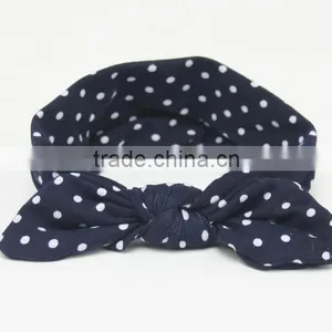 Foreign Trade 2016 Tiara Children Hair Rabbit Ears With Soft Dot Silk Printing Baby Female Baby With Milk thumbnail-2