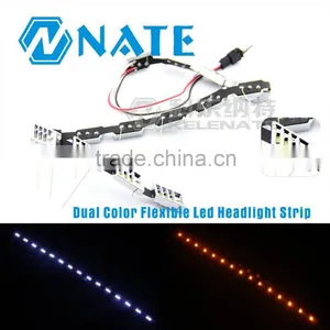 High Power Led Light Dual Color Flexible Led Headlight Strip With Aluminum Led Smd thumbnail-3