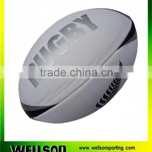 Full Size Machine Sewn Neoprene Rugby Ball thumbnail-1