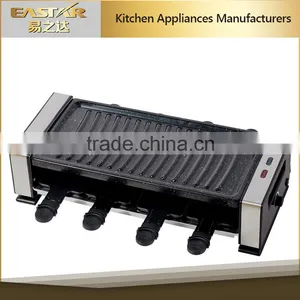 Professional Electric Cooker Grill , Somkeless 1200W Electric Raclette Grill for 8 Person thumbnail-2