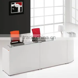 Modern Office Furniture Glass Reception Counter thumbnail-1