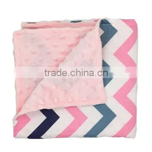 Wholesale Custom Super Soft Cotton Plush Dot Baby Minky Blanket thumbnail-6
