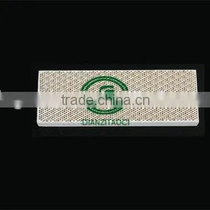 Customized Far Infrared Honeycomb Ceramic Plate for Gas Stove Parts, Rectangle Ceramic Red Hot Plate 136x76x13 thumbnail-1