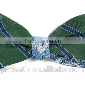 2016 High Quality Striped Pattern China Jacquard Silk Mens Bow Tie on Sale thumbnail-1