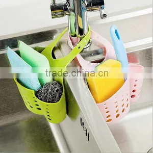 Kitchen Bathroom Adjustable Sink Hanging Storage Basket / Hanging Faucet Storage Rack Organization Basket thumbnail-2