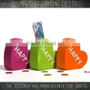 Wholesale Ceramic Heart Shape Custom Coin Bank for Home Decoration thumbnail-2