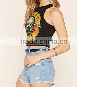 OEM Custom Printing Top Slim Fit Vest I-shape Crop Top for Women thumbnail-1