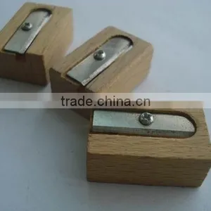 Factory Wholesale One Hole Cheap Wooden Pencil Sharpener thumbnail-2