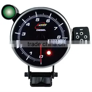 115mm White & Amber & Blue LED Tachometer Gauge for Diesel Engine With Warning & Peak Function thumbnail-1