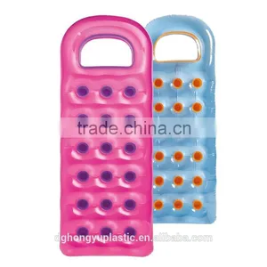 Inflatable Floating Mat With Cup Holders Wave Mattress thumbnail-1