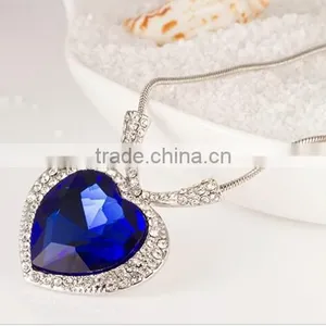MYLOVE The Heart of the Ocean Necklace Blue Crystal Titanic Necklace Jewelry MJ-253 thumbnail-2