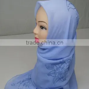 Soft Handfeel Polyester Voile Fabric For Muslin Lady Scarf/hijab thumbnail-1