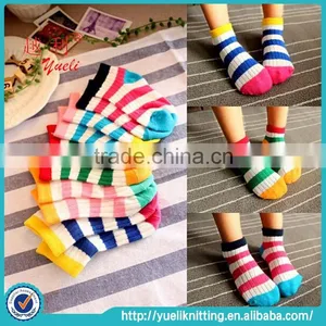 Chinese Made Kids Fancy Colorful Striped Socks Baby Socks Wholesale thumbnail-1