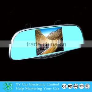 2015 Hottest HD 1080P Car Dvr Dash Camera Rearview Mirror 4.3" LCD Display Blue Mirror 12MP Lens G-Sensor XY-G65D thumbnail-5