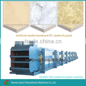 Stone Surface Polyurethane Sandwich Panel Production Line/artificial Marble Baseboard pu Sandwich Panel Making Machines. thumbnail-1