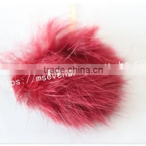Customized Size Colorful Cute Rabbit Fur Pom Pom Ball for Decoration thumbnail-4
