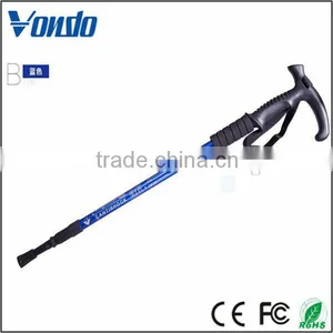 Hot Popular T Handle Alpenstock Mountaineering Three Sections Walking Sticks thumbnail-6