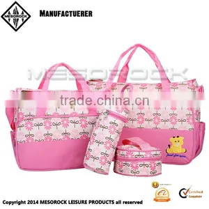 Hot Selling Wholesale 4pcs/set Mommy Bag Baby Diaper Bag thumbnail-1