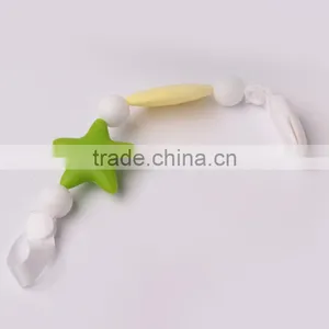 BPA Free Silicone Baby Pacifier Clip Chain for Boys and Girls thumbnail-2