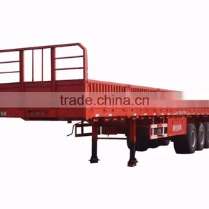 2016 Top Ranking Tri-axle Flatbed Trailer / Side Wall Semi Trailer / Side Panels Detachable thumbnail-2