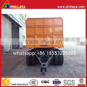 3 Axles 4 Axles Full Type Lowbed Truck Drawbar Flatbed Trailer For Sale thumbnail-3