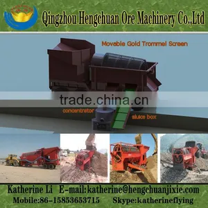 Mobile Alluvial Gold Sand Ore Washing Trommel thumbnail-1