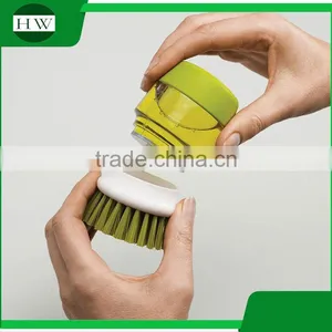 Mini Plastic Hand Bathroom Bowl Pot Dish Clean Cleaning Brush With Cleaner thumbnail-4