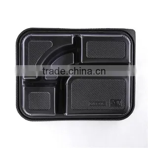 5-Compartments Disposable Plastic PP Bento Lunch Box ,Food Container thumbnail-4