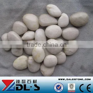 White Cobble Pebble Stone High Polished Super Grade Luxary Decorative Stone, Landscape Stone thumbnail-1