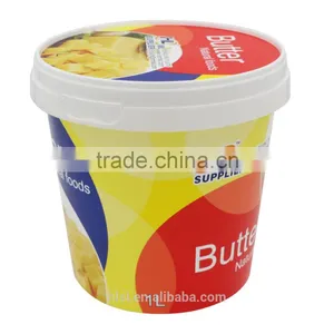 Food Grade 1L Round Butter With IML Logo Plastic Pot thumbnail-4