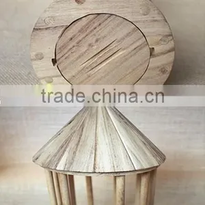 Paulownia Small Wooden Bird Cage Elegant Bird Cages Bird Breeding Cage Wooden Bird Cage for Sale thumbnail-4