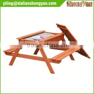 Large Outdoor Wooden Sandpit With Lid thumbnail-1