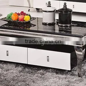 Newest Model Coffee Table With Black Marble Top thumbnail-5
