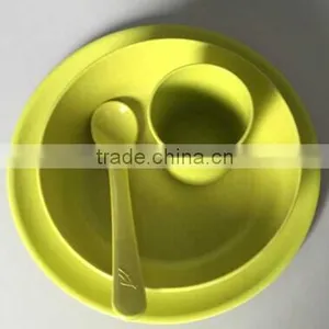 Cartoon Pattern Best Selling Items Food Grade Bamboo Fiber Dinnerware Sets thumbnail-1