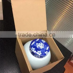 China Funeral Supply Cheap Custom Cinerary Ceramic Urn for Pet thumbnail-3
