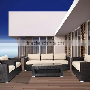 Aluminum Frame Garden Furniture Rattan Sofa thumbnail-4