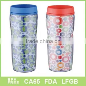 Rayko Clear Double Wall Plastic Mugs Wholesale thumbnail-1