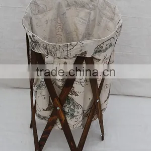 The Eiffel Tower Pattern Design Canvas Bag Folding Laundry Hamper thumbnail-1