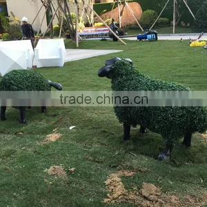 Fiberglass Goat Statue With Artificial Grass thumbnail-6