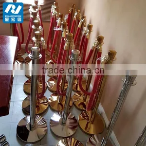 Crown Top Titanium Plated Queue Rope Pole Barrier thumbnail-5