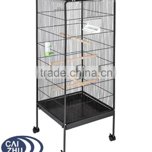 146cm Large Parrot Bird Cage Play Top W/Perch Stand Two Doors Aviary House thumbnail-1