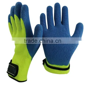 NMSAFETY 7 Gauge Nappy Acrylic Liner Coated Latex Non Slip Heavy Duty Winter Safety Work Gloves thumbnail-1