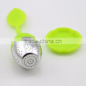 Colorful Leaf Shape Silicone Tea Infuser With Stainless Steel thumbnail-4