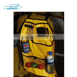 Yellow Color Car Seat Organizer , Seatback Tidy Bag for Baby and Kids thumbnail-1