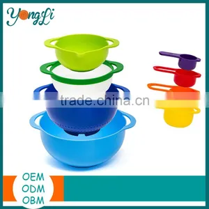 Colorful Stackable Bowls For Baking 8-Piece Measuring Mixing Bowl Set thumbnail-3