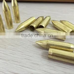 Crimp on /Glue on Golden /Copper Color Arrow Tips /Bullet Tips For Bamboo Shafts thumbnail-1
