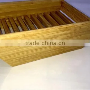 Useful Simple Creative Cute Bamboo Soap Box thumbnail-3